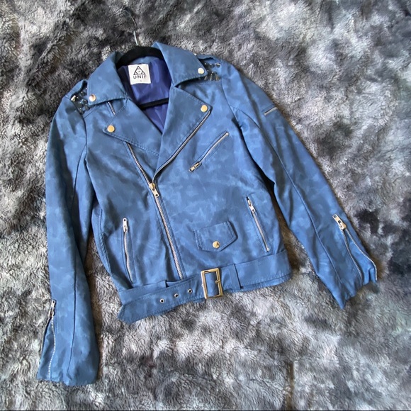 UNIF PU Leather Jacket - Washed Blue - Picture 6 of 16